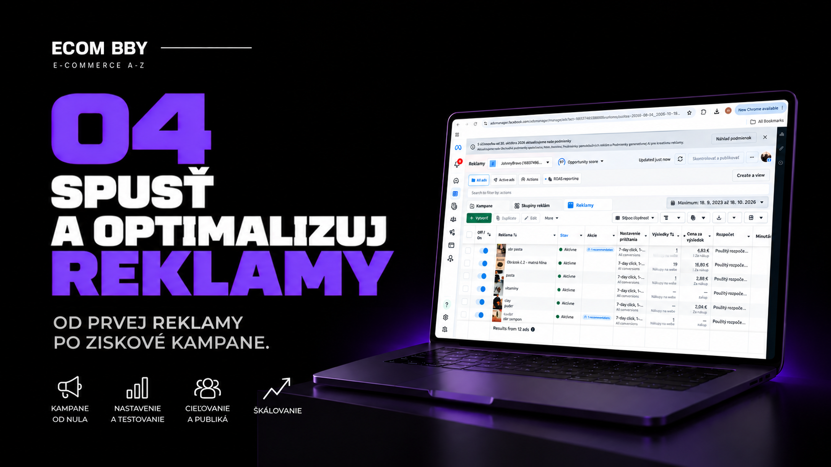 ECOM BBY modul 04 — Spusť a škáluj reklamy